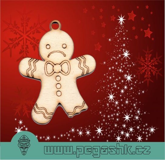DŘEVĚNÝ PERNÍČEK - Gingerbread Men Keyrings 4 - Kliknutím na obrázek zavřete